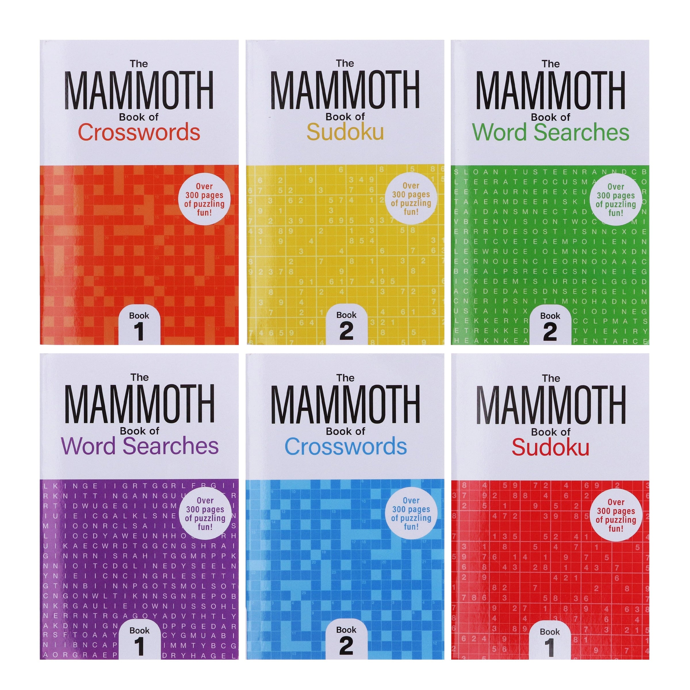 The Mammoth Book Of Crosswords, Word Searches And Sudoku 6 Books Colle ...