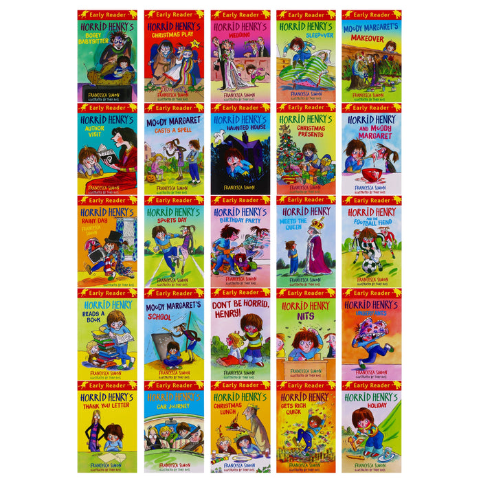 Horrid Henry Early Readers 25 Books Children Collection Box Set By Francesca Simon- Ages 7-9 - Paperback 7-9 Orion Children's Books