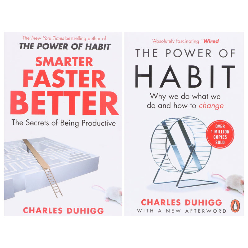 Smarter Faster Better & The Power of Habit: By Charles Duhigg 2 Books Collection Set - Non Fiction - Paperback Non-Fiction Penguin