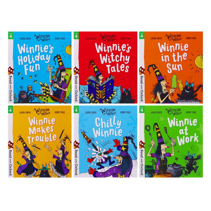 Read With Oxford: Winnie and Wilbur 6 Books Collection Set Level Stage 4 - Age 5 - 6 - Paperback 5-7 Oxford University Press