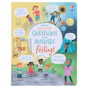Usborne: Lift-the-Flap Questions and Answers About Feelings by Lara Bryan - Ages 6-9 - Board Book Usborne Publishing Ltd