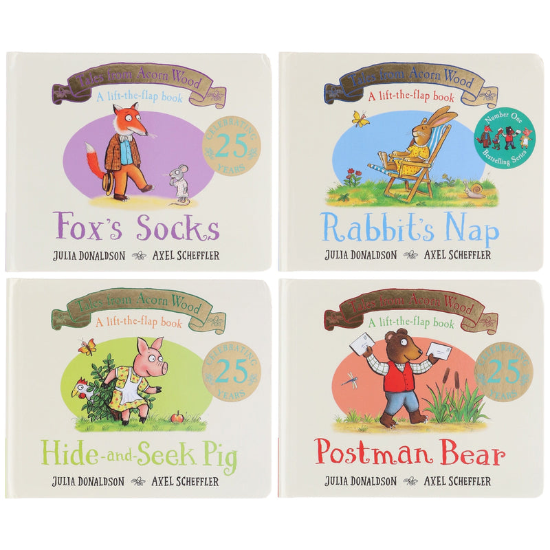Tales From Acorn Wood Series by Julia Donaldson (A lift-the-flap book) 4 Books Collection Set - Ages 2+ - Board Book 0-5 Pan Macmillan