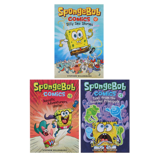SpongeBob Comics by Stephen Hillenburg 3 Books Collection Set - Ages 8-12 - Paperback Graphic Novels Amulet Books