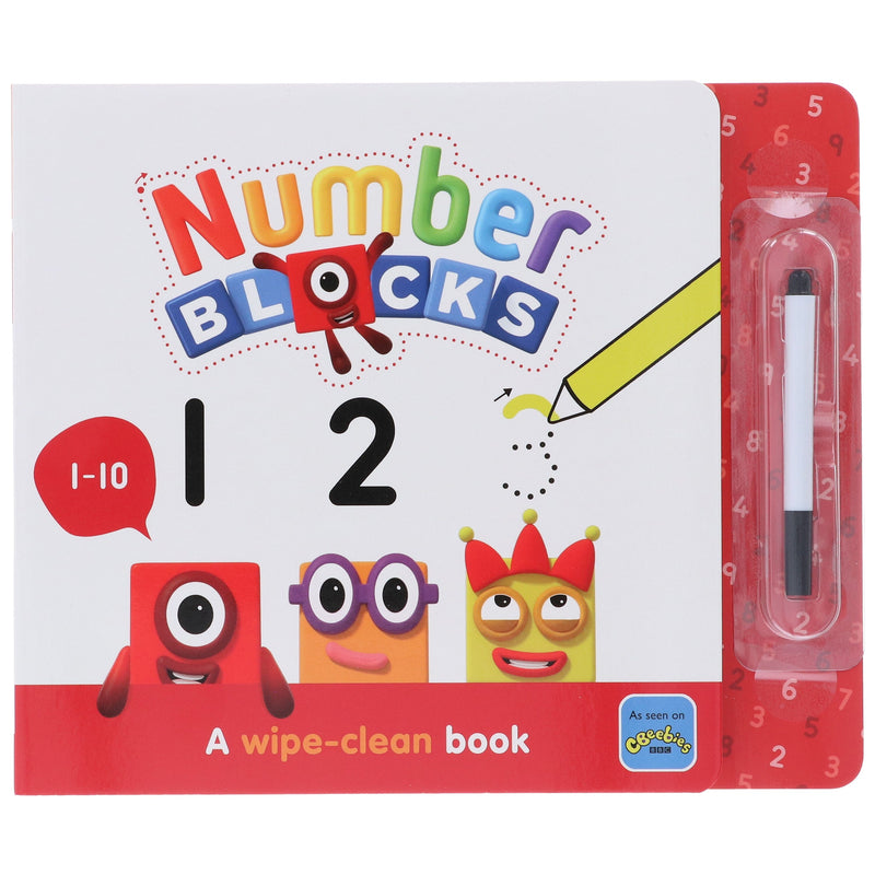 Numberblocks 1-10: A Wipe-Clean Book and Pen - Learn to Write Numbers - Ages 3-6 - Board Book 3-5 Sweet Cherry Publishing