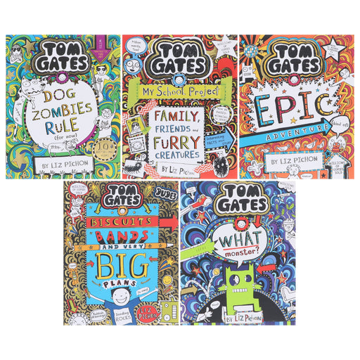 Tom Gates by Liz Pichon: Books 11-15 Collection Set - Ages 7-9 - Paperback 7-9 Scholastic