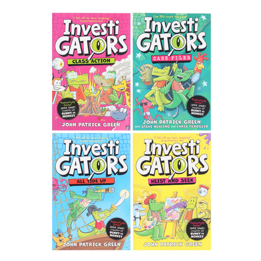 InvestiGators Series Books (6-9) by John Patrick Green 4 Books Collection Set - Ages 7-9 - Paperback Graphic Novels Macmillan