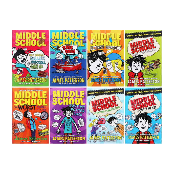 Middle School By James Patterson 8 Books Collection Set - Ages 9-14 - Paperback 9-14 Arrow Books