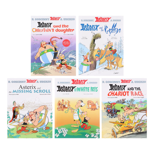 Asterix Series 8 (Book 36-40) by Goscinny & Uderzo: 5 Books Collection Set - Ages 6-11 - Paperback Graphic Novels Hachette