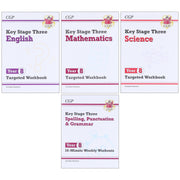 CGP KS3 (Year 8) Targeted Workbook Bundle (Includes Answers) 4 Books Collection Set - Paperback 9-14 Coordination Group Publications Ltd (CGP)