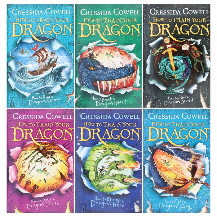 How To Train Your Dragon 6 Books (7-12) by ‎Cressida Cowell - Ages 9-14 - Paperback B2D DEALS Hachette