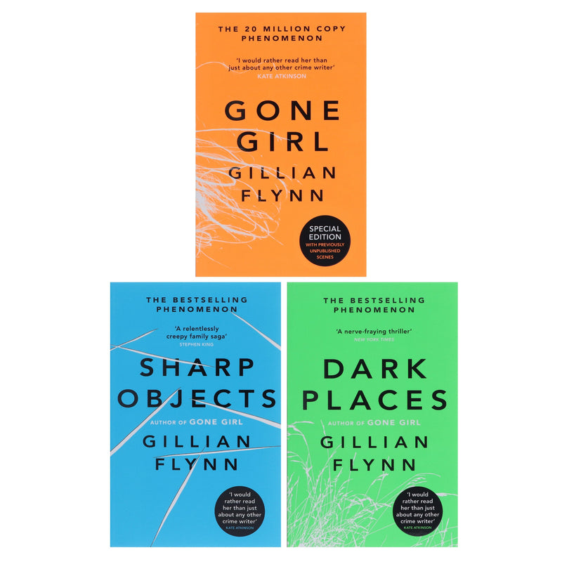 Gillian Flynn: Gone Girl, Sharp Objects & Dark Places 3 Books Collection Set - Fiction - Paperback Fiction W&N
