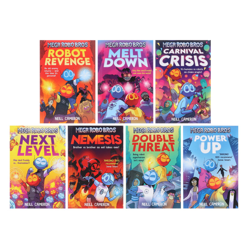 Neill Cameron Mega Robo Bros Series By Neill Cameron Graphic Novels 7 Books Collecti ...