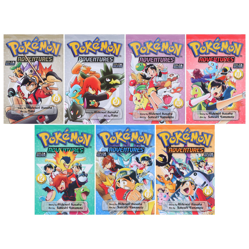 Pokemon Adventures (Vols. 8-14) Gold & Silver Box Set by Hidenori Kusaka - Manga - Paperback Graphic Novels Viz Media, LLC
