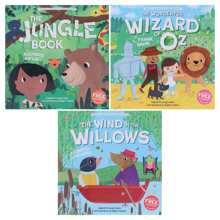 Easy Classics Collection Illustrated 3 Picture Books Set (Includes a Free Audiobook!) - Ages 3-5 - Paperback 3-5 Sweet Cherry Publishing