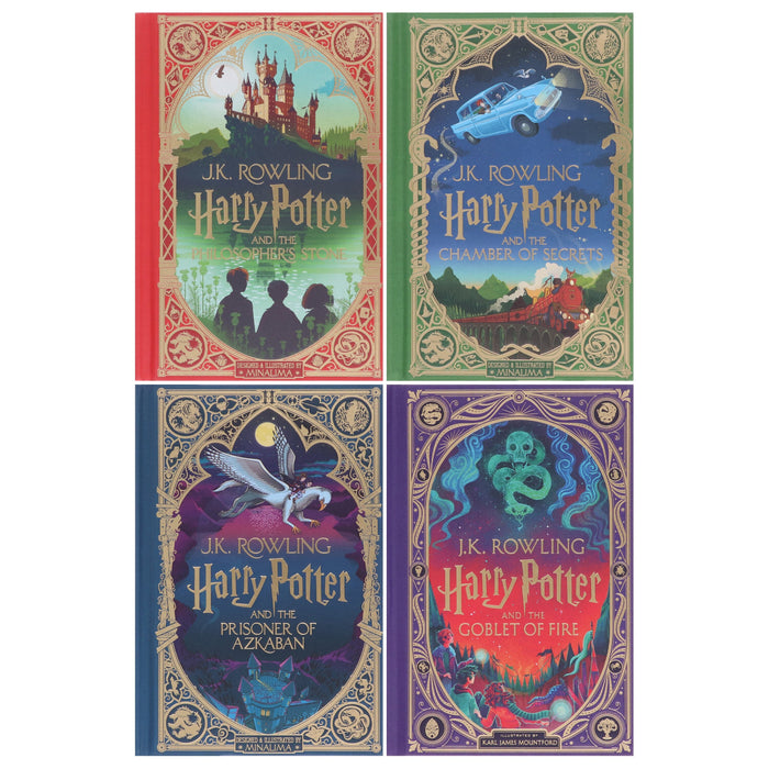 Harry Potter MinaLima & Interactive Collectors Edition (Volume 1-4) by J.K. Rowling: 4 Books Collection Set – Ages 9+ – Hardback 9-14 Bloomsbury Publishing PLC