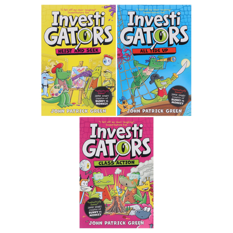 InvestiGators Series Books (6-8) by John Patrick Green 3 Books Collection Set - Ages 7-9 - Paperback Graphic Novels Macmillan