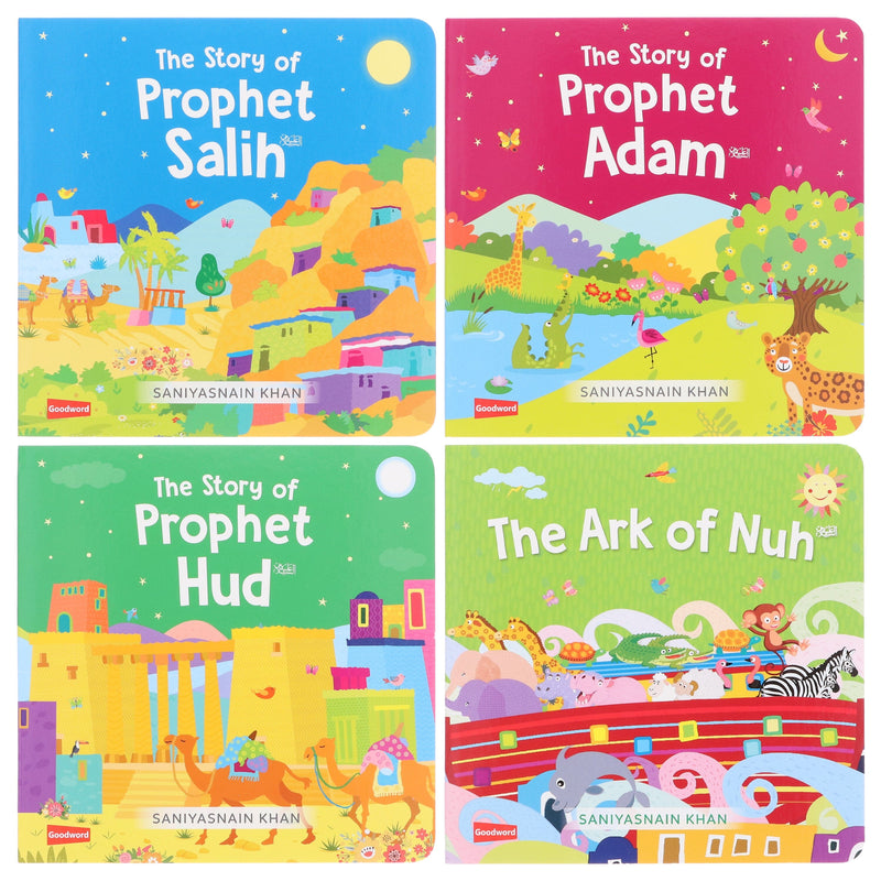 Quran Stories Little Library (Vol. 1) By Saniyasnain Khan 4 Books Collection Box Set - Ages 0-5 - Board Book 0-5 Good Word Books