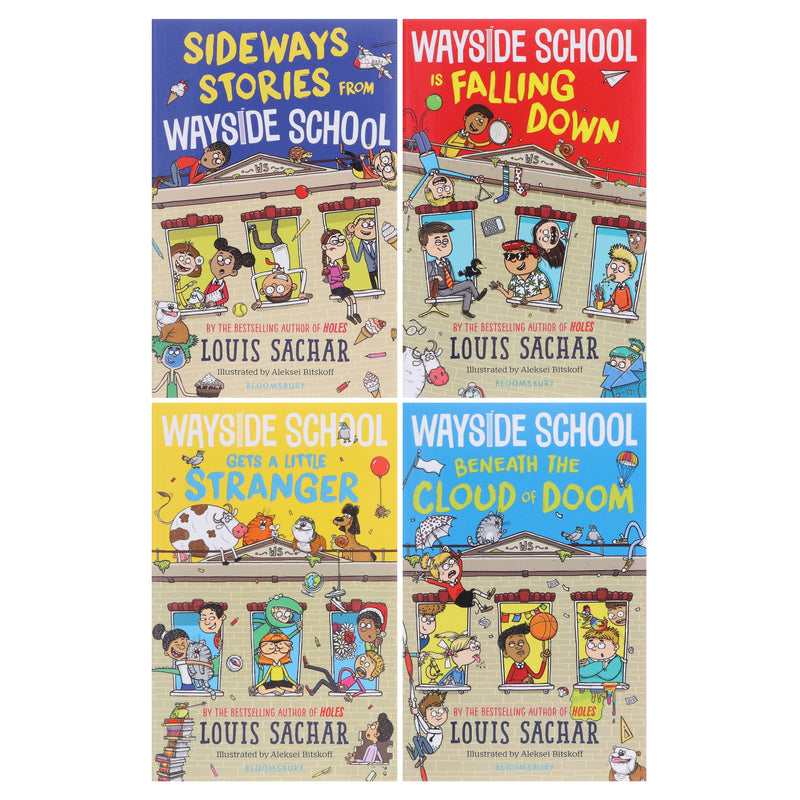 Wayside School Series (Book 1-4) by Louis Sachar Illustrated 4 Books Collection Set - Ages 7-12 - Paperback 9-14 Bloomsbury Publishing