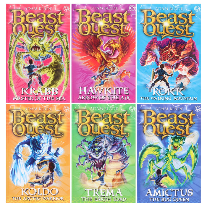 Beast Quest Series 4 & 5 by Adam Blade: 12 Books Collection Set - Ages 7-9 - Paperback 7-9 Various