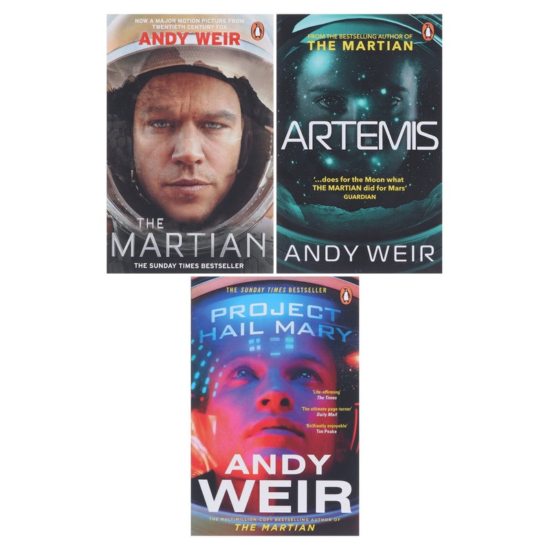 Andy Weir Collection (The Martian, Artemis & Project Hail Mary) 3 Books Set - Fiction - Paperback Fiction Penguin