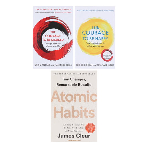 The Courage to be Disliked, The Courage to be Happy & Atomic Habits 3 Book Collection Set - Non Fiction - Paperback B2D DEALS Various
