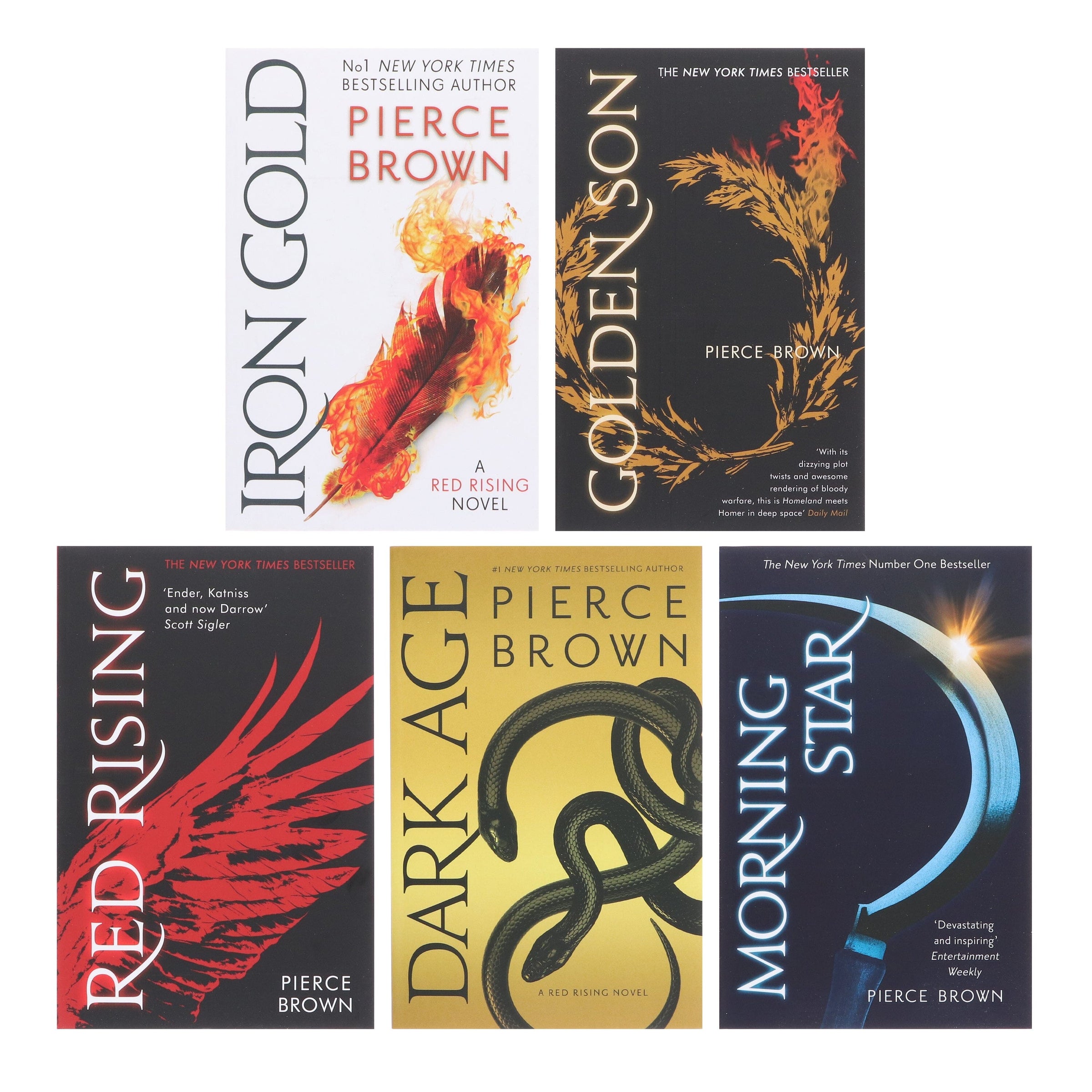 The Red Rising Series by Pierce Brown 5 Books Collection Set - Fiction ...