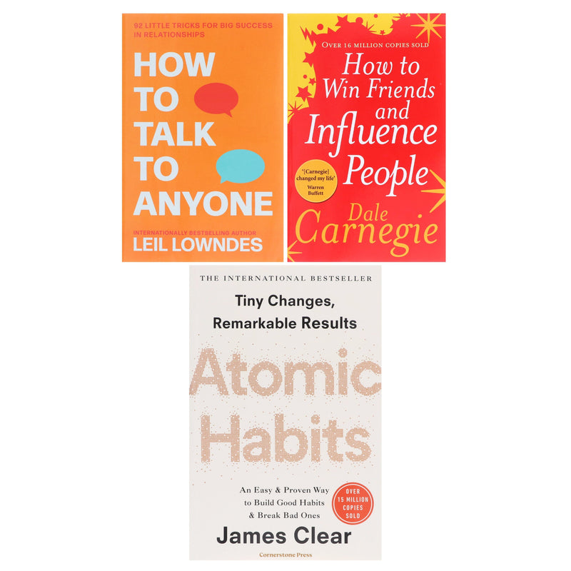 Atomic Habits, How To Talk To Anyone & How to Win Friends and Influence People - Non Fiction - Paperback Non-Fiction Various