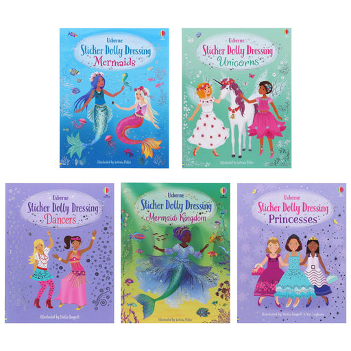 Usborne Sticker Dolly Dressing By Fiona Watt 5 Books Collection Set - Ages 3-8 - Paperback 5-7 Usborne Publishing Ltd