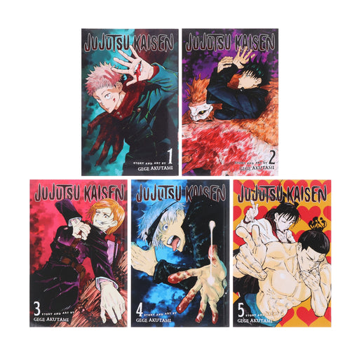 Jujutsu Kaisen by Gege Akutami: Volume 1-5 Collection 5 Books Manga Set - Ages 13-17 - Paperback Graphic Novels Viz Media, Subs. of Shogakukan Inc