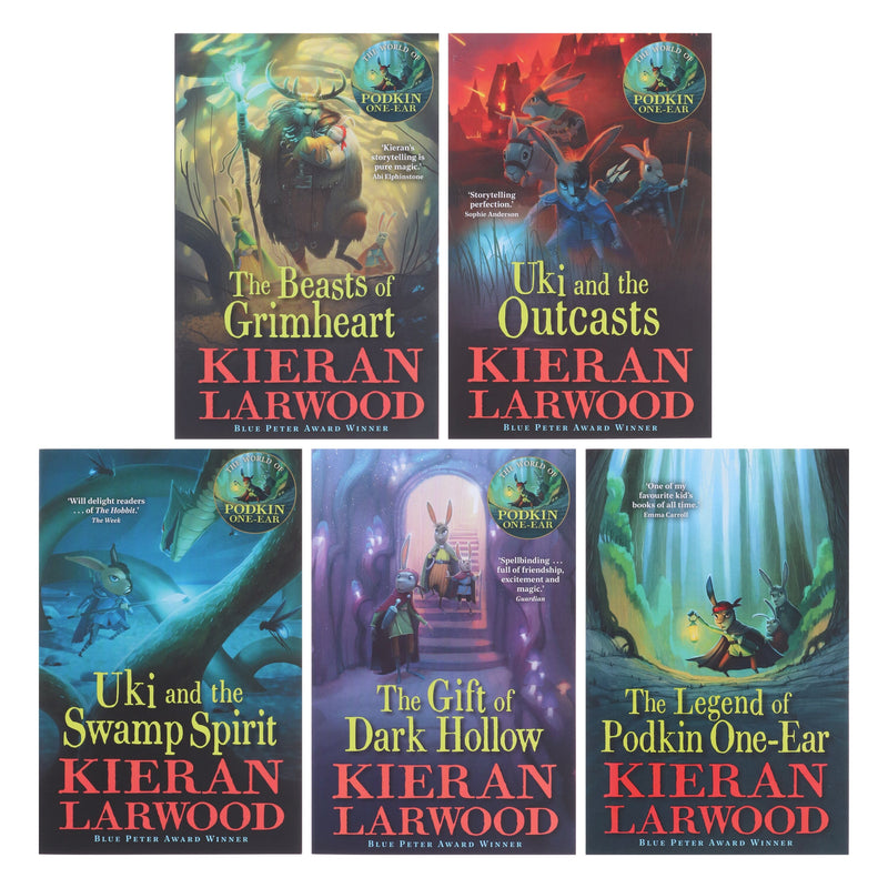 The World of Podkin One-Ear Series by Kieran Larwood 5 Books Collection Set - Ages 9-14 - Paperback 9-14 Faber & Faber
