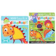 Never Touch a Dinosaur Gift Box by Rosie Greening (Includes 2 Books & 3 Jigsaws with Bumpy Silicone Touches) - Ages 0-5 - Board Book 0-5 Make Believe Ideas