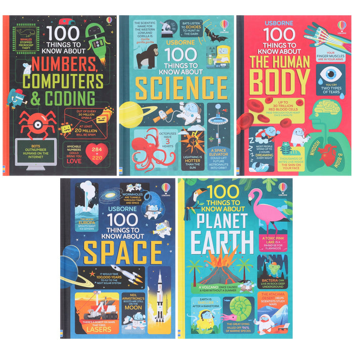 Usborne 100 Things to Know Collection 5 Books by Alex Frith, Jerome Martin & Alice James - Age 5-7 - Hardback 5-7 Usborne Publishing Ltd