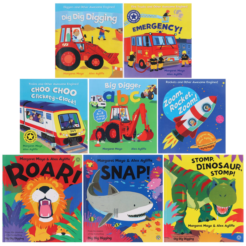 Awesome Engines & On The Go Series By Margaret Mayo 8 Books Collection Set - Ages 3-11 - Paperback 0-5 Hachette