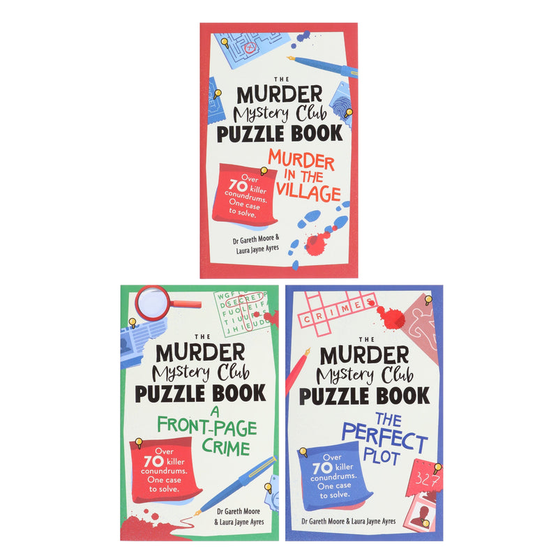 The Murder Mystery Club Puzzle Book Series by Gareth Moore & Laura Jayne Ayres 3 Books Collection Set - Non Fiction - Paperback Non-Fiction Michael O'Mara Books Ltd