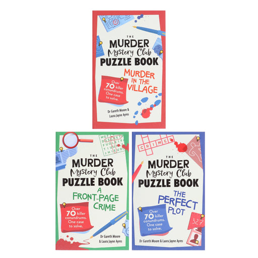The Murder Mystery Club Puzzle Book Series by Gareth Moore & Laura Jayne Ayres 3 Books Collection Set - Non Fiction - Paperback Non-Fiction Michael O'Mara Books Ltd