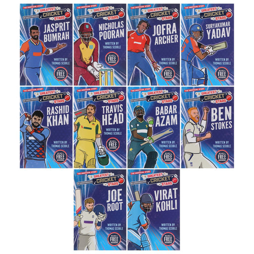 The Greatest Cricket Stars by Thomas Scoble 10 Books Collection Box Set (Includes Free Audiobooks)- Ages 7-9 - Paperback 7-9 Sweet Cherry Publishing