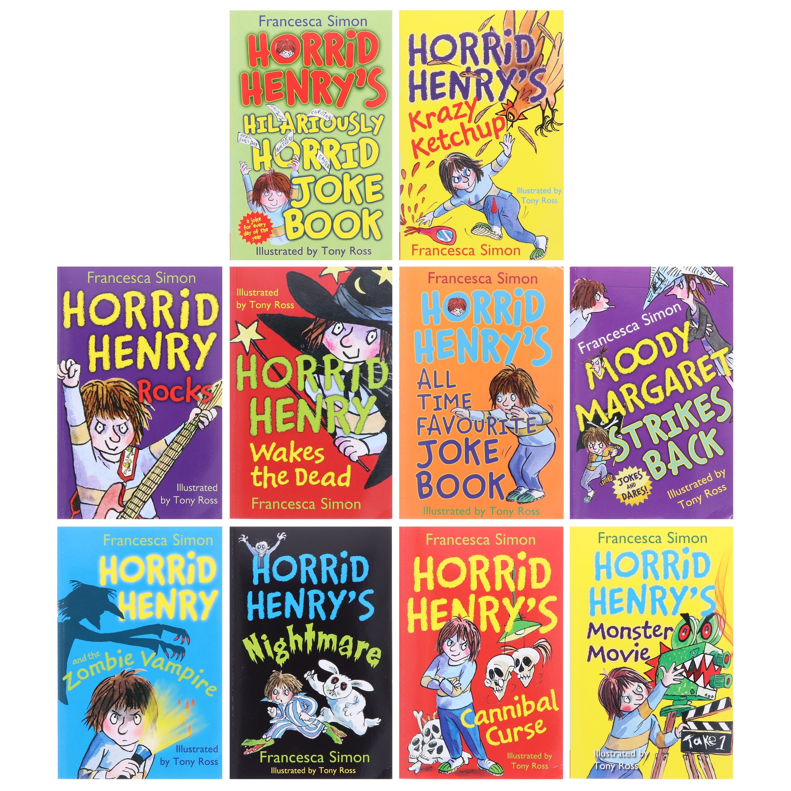 Horrid Henry 10 Books Collection Set by Francesca Simon - Age 6-11