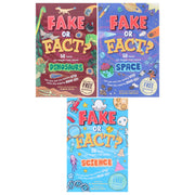 Fake or Fact? Series About (Dinosaurs, Space & Science) Illustrated 3 Books Collection Set (Includes a Free Audiobook!) - Ages 7-9 - Paperback 7-9 Sweet Cherry Publishing