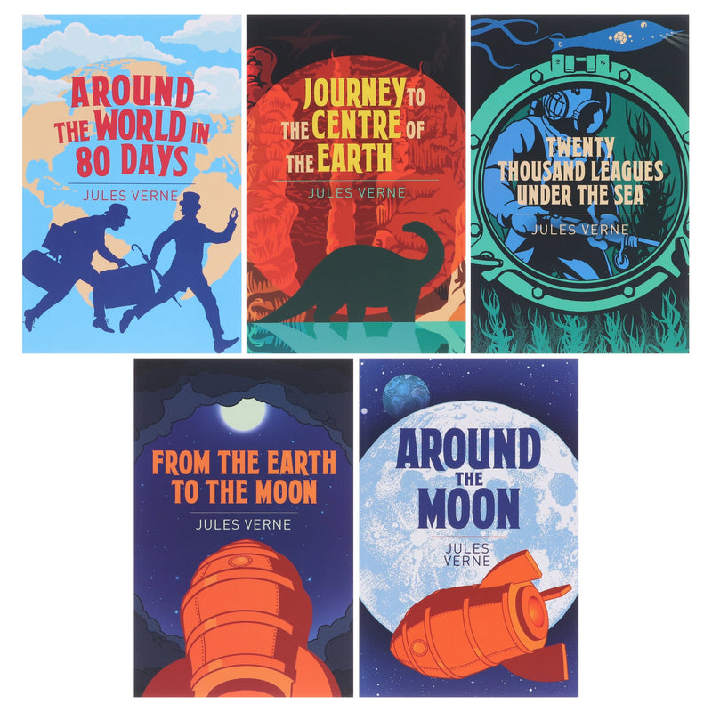 The Classic Jules Verne Collection 5 Books Box Set - Ages 14+ - Paperback Fiction Arcturus Publishing Ltd
