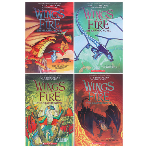 Wings of Fire The Graphic Novels 4 Books Collection Box Set By Tui T. Sutherland - Ages 8-12 - Paperback 9-14 Scholastic