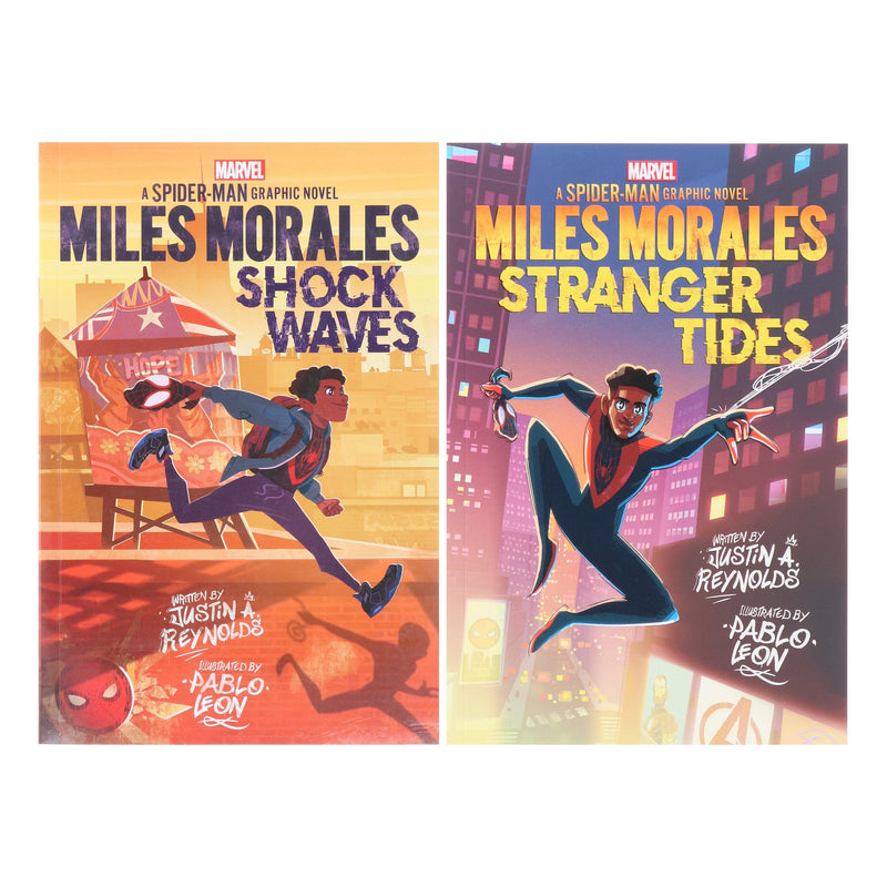 Miles Morales: A Spider-Man Graphic Novels by Justin A. Reynolds Illustrated 2 Books Collection Set - Ages 10+ - Paperback Graphic Novels Scholastic