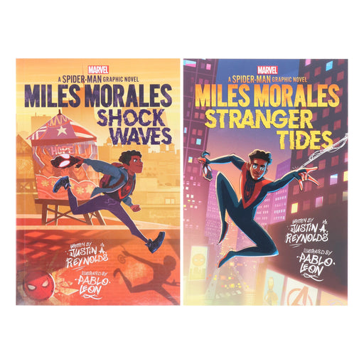 Miles Morales: A Spider-Man Graphic Novels by Justin A. Reynolds Illustrated 2 Books Collection Set - Ages 10+ - Paperback Graphic Novels Scholastic