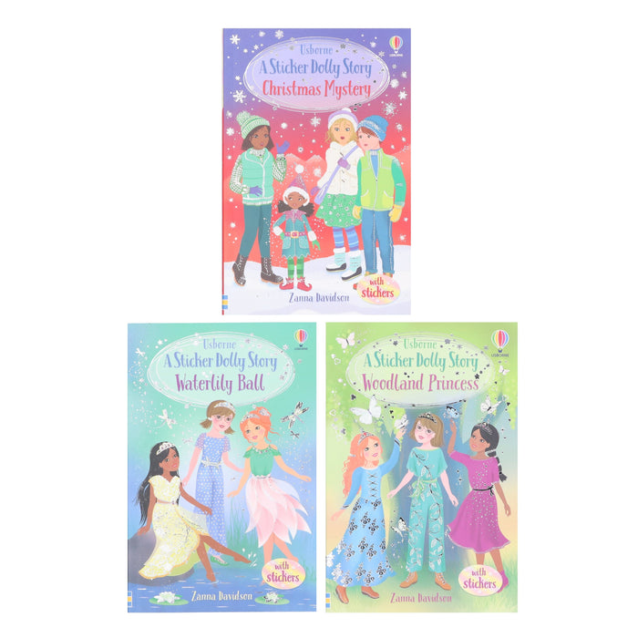 Sticker Dollies Stories by Zanna Davidson 3 Books Collection Set - Ages 5-8 - Paperback 5-7 Usborne Publishing Ltd