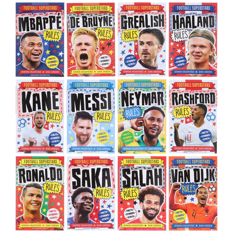 Football Superstars 12 Books Collection Set By Simon Mugford & Dan Green - Ages 5+ - Paperback 5-7 Hachette