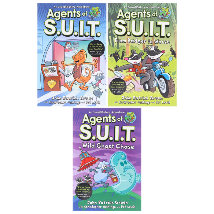 InvestiGators: Agents of S.U.I.T. Series by John Patrick Green 3 Books Collection Set - Ages 7-11 - Paperback Graphic Novels Macmillan