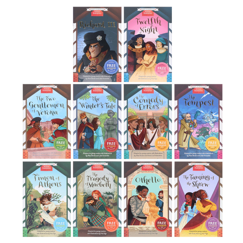 Easy Classics: The William Shakespeare Children's Collection by Gemma Barder (Volume 2) 10 Books Box Set - Ages 7-9 - Paperback 7-9 Sweet Cherry Publishing