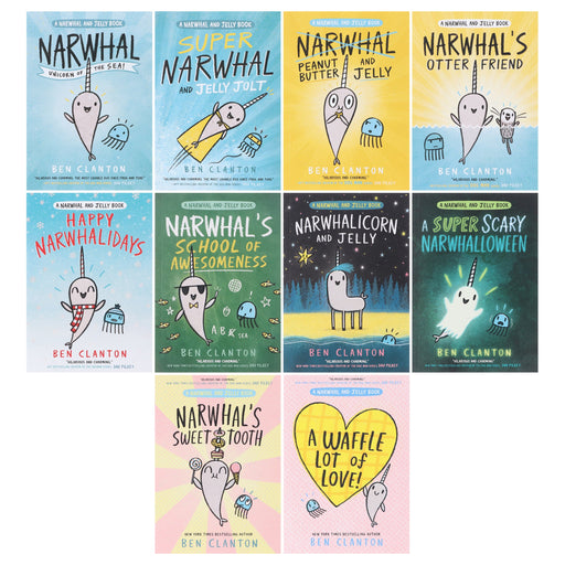 Narwhal and Jelly Series By Ben Clanton 10 Books Collection Set - Ages 4-8 - Paperback 5-7 HarperCollins Publishers