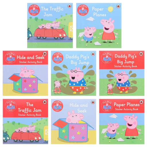 First Words with Peppa Pig (Level 1) 8 Books Collection Box Set - Ages 4-6 - Paperback 5-7 Penguin