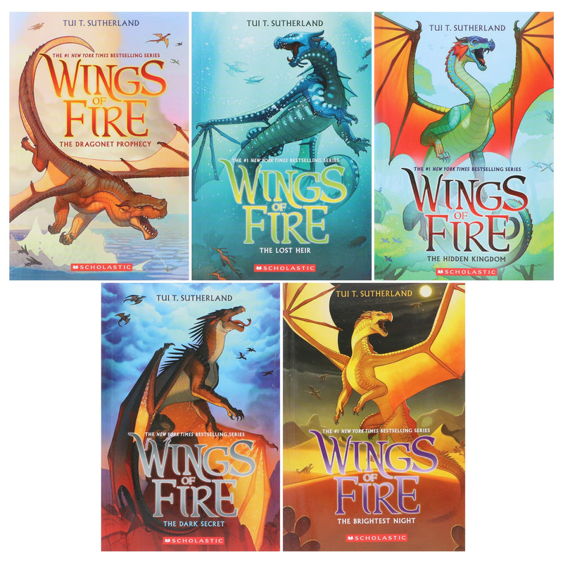 Wings of Fire by Tui T Sutherland 5 Books Collection Set - Ages 9-14 - Paperback 9-14 Scholastic