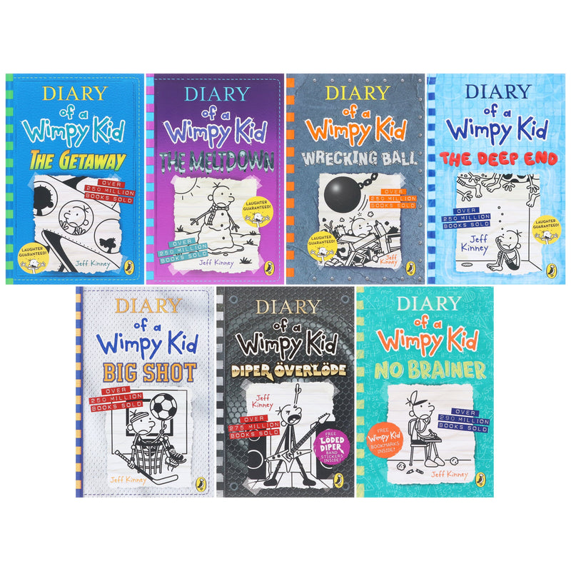 Diary of a Wimpy Kid (Book 12-18) By Jeff Kinney 7 Books Collection Set - Ages 7+ - Paperback 7-9 Penguin Random House Children's UK